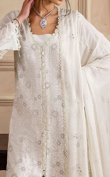 Gul Ahmed White Voile Suit | Pakistani Lawn Dress in USA- Image 2