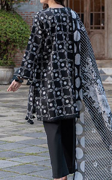 Gul Ahmed Black/Off White Lawn Suit | Pakistani Lawn Dress in USA- Image 2