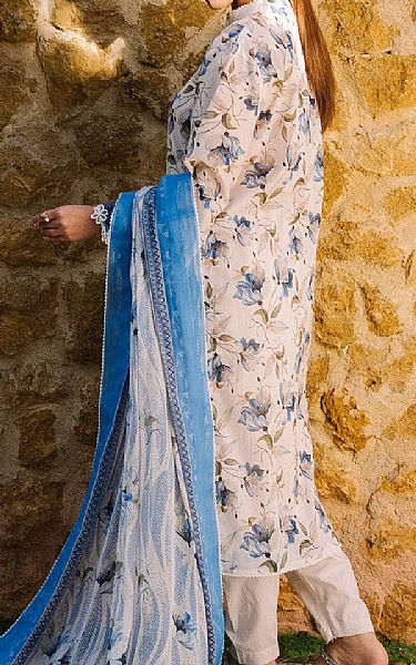 Gul Ahmed Ivory Lawn Suit | Pakistani Lawn Dress in USA- Image 2
