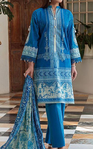 Gul Ahmed Blue Lawn Suit | Pakistani Lawn Dress in USA- Image 1