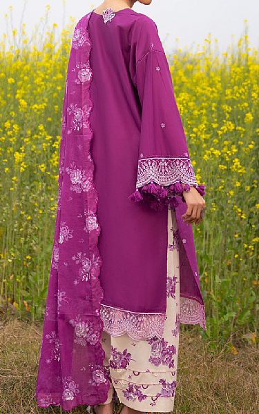 Gul Ahmed Warm Purple Lawn Suit | Pakistani Lawn Dress in USA- Image 2