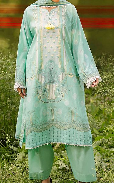 Gul Ahmed Summer Green Lawn Suit | Pakistani Lawn Dress in USA- Image 1