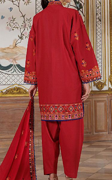 Gul Ahmed Cornell Red Lawn Suit | Pakistani Lawn Dress in USA- Image 2