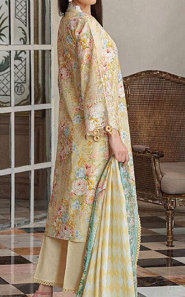 Gul Ahmed Cream Lawn Suit | Pakistani Lawn Dress in USA- Image 2