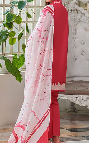 Gul Ahmed Brick Red Lawn Suit | Pakistani Lawn Dress in USA- Image 2