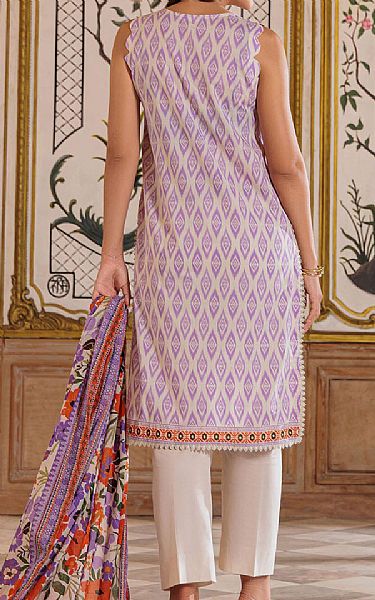 Gul Ahmed Lilac/Off White Lawn Suit | Pakistani Lawn Dress in USA- Image 2