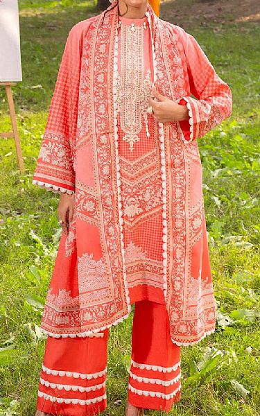 Gul Ahmed Coral Lawn Suit | Pakistani Lawn Dress in USA- Image 1