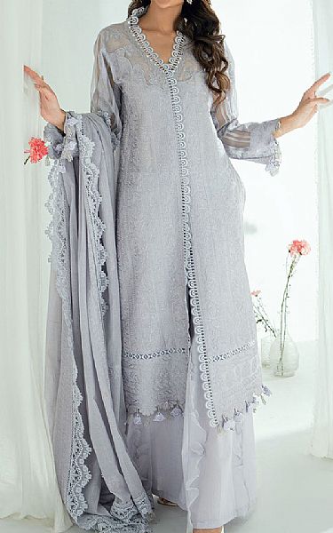 Gul Ahmed Grey Lawn Suit | Pakistani Lawn Dress in USA- Image 1