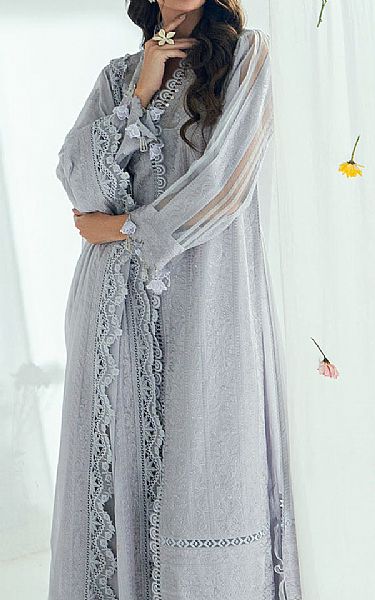 Gul Ahmed Grey Lawn Suit | Pakistani Lawn Dress in USA- Image 2