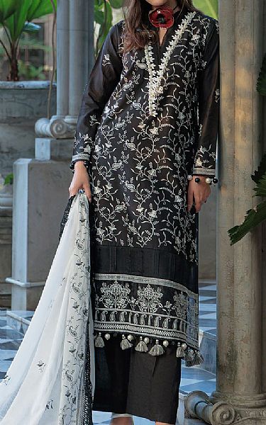 Gul Ahmed Black Lawn Suit | Pakistani Lawn Dress in USA- Image 1