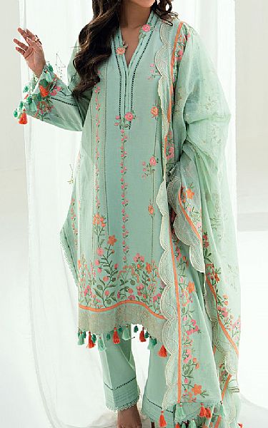 Gul Ahmed Summer Green Lawn Suit | Pakistani Lawn Dress in USA- Image 1