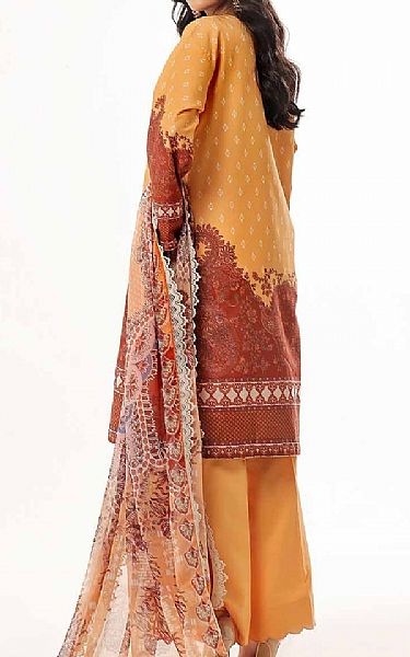 Gul Ahmed Dull Orange Lawn Suit | Pakistani Lawn Dress in USA- Image 2