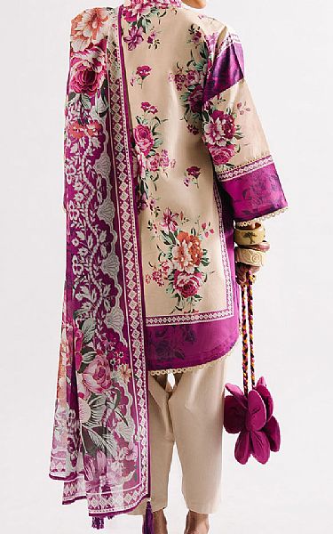 Gul Ahmed Ivory Lawn Suit | Pakistani Lawn Dress in USA- Image 2
