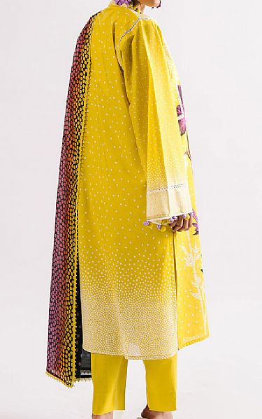 Gul Ahmed Golden Yellow Lawn Suit | Pakistani Lawn Dress in USA- Image 2