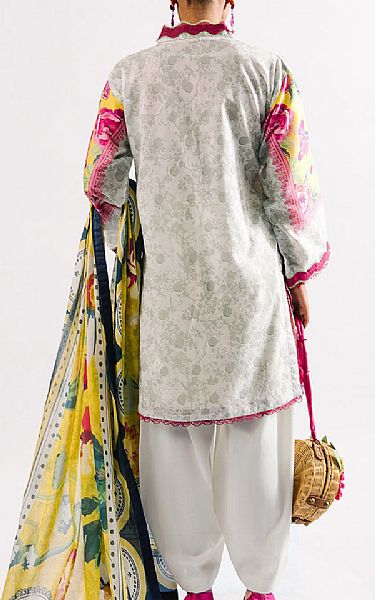 Gul Ahmed Yellow/Pink Lawn Suit | Pakistani Lawn Dress in USA- Image 2