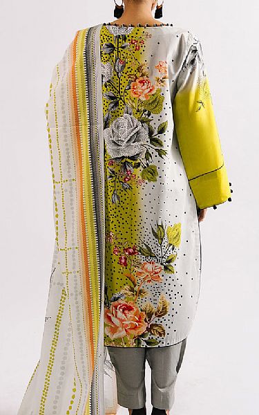 Gul Ahmed Muddy Yellow/Grey Lawn Suit | Pakistani Lawn Dress in USA- Image 2