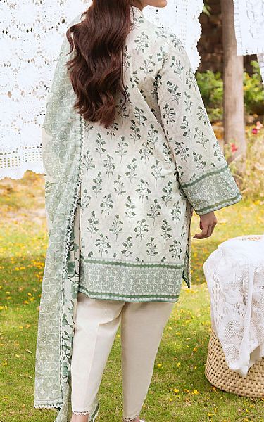 Gul Ahmed Ivory Lawn Suit | Pakistani Lawn Dress in USA- Image 2