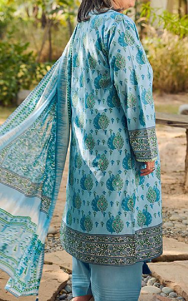 Gul Ahmed Light Blue Lawn Suit | Pakistani Lawn Dress in USA- Image 2