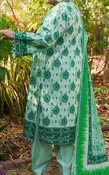 Gul Ahmed Light Green Lawn Suit | Pakistani Lawn Dress in USA- Image 2