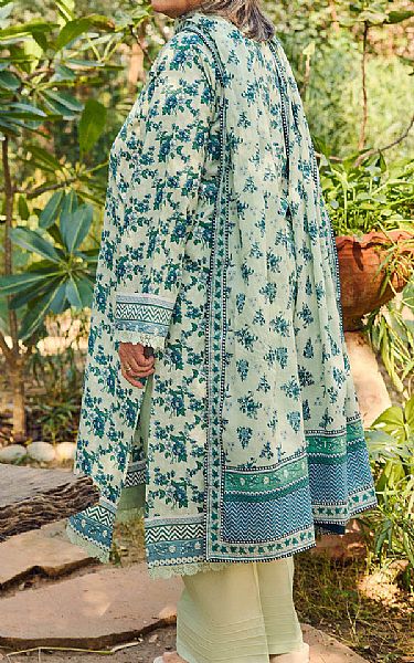 Gul Ahmed Green Mist/Teal Lawn Suit | Pakistani Lawn Dress in USA- Image 2