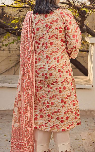 Gul Ahmed Ivory Lawn Suit | Pakistani Lawn Dress in USA- Image 2