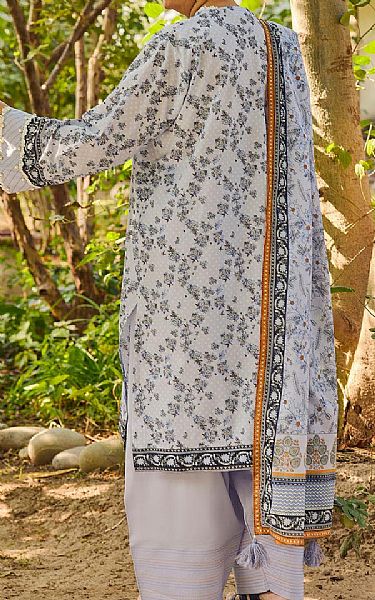 Gul Ahmed Light Grey Lawn Suit | Pakistani Lawn Dress in USA- Image 2