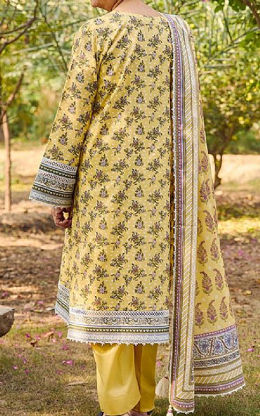 Gul Ahmed Yellow Lawn Suit | Pakistani Lawn Dress in USA- Image 2