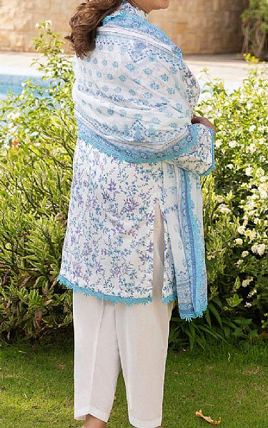 Gul Ahmed Off White Lawn Suit | Pakistani Lawn Dress in USA- Image 2