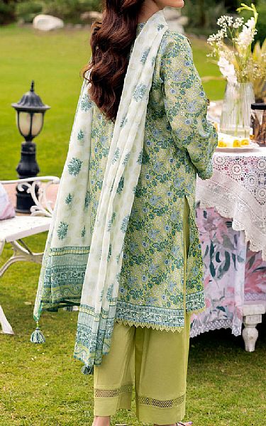 Gul Ahmed Olive Lawn Suit | Pakistani Lawn Dress in USA- Image 2