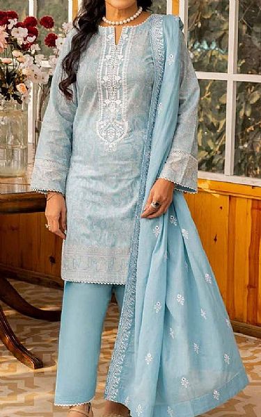 Gul Ahmed Sky Blue Lawn Suit | Pakistani Lawn Suits- Image 1