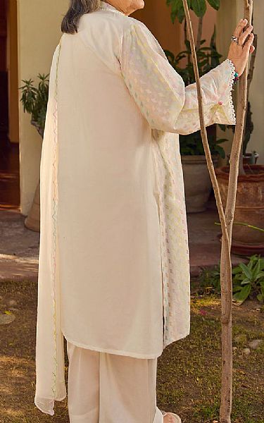 Gul Ahmed Off White Lawn Suit | Pakistani Lawn Dress in USA- Image 2