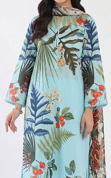 Gul Ahmed Sky Blue Lawn Suit | Pakistani Lawn Dress in USA- Image 2