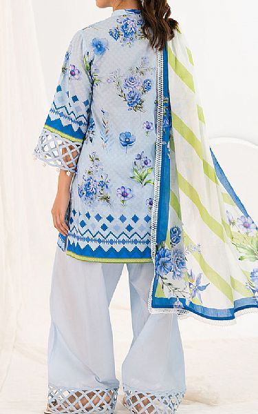 Gul Ahmed Pale Blue Lawn Suit | Pakistani Lawn Dress in USA- Image 2