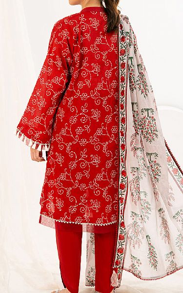 Gul Ahmed Red Lawn Suit | Pakistani Lawn Dress in USA- Image 2