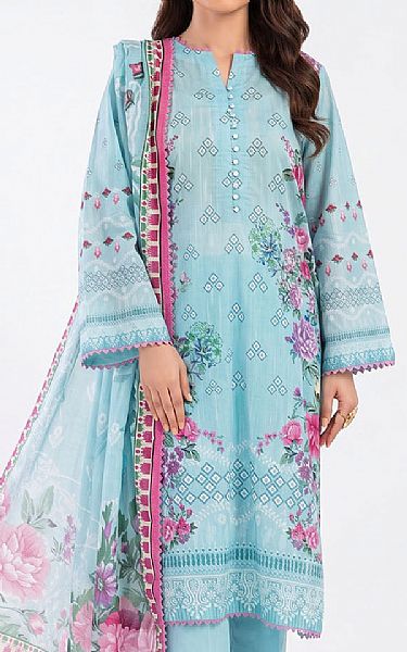 Gul Ahmed Sky Blue Lawn Suit | Pakistani Lawn Dress in USA- Image 2