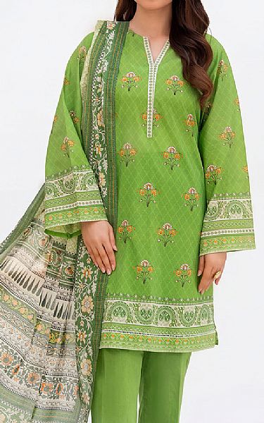 Gul Ahmed Parrot Green Lawn Suit | Pakistani Lawn Dress in USA- Image 2
