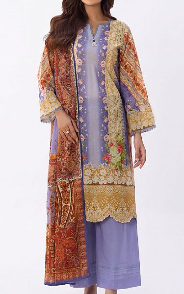 Gul Ahmed Light Purple Lawn Suit | Pakistani Lawn Dress in USA- Image 1