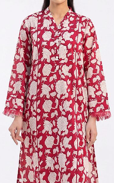 Gul Ahmed Red/Ivory Lawn Suit (2 pcs) | Pakistani Lawn Dress in USA- Image 2