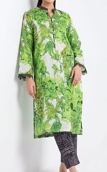 Gul Ahmed Green/Black Lawn Suit (2 pcs) | Pakistani Lawn Dress in USA- Image 1