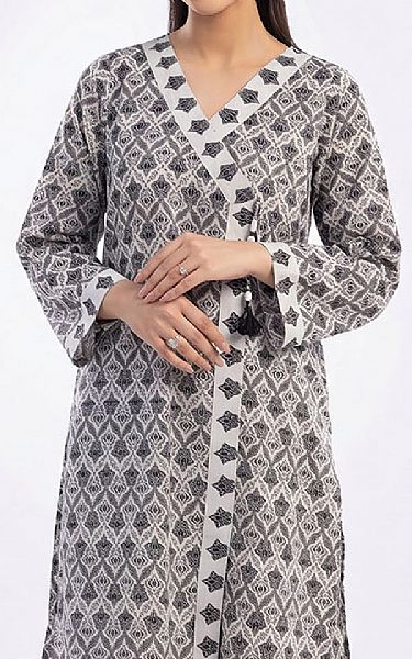 Gul Ahmed Black/Off White Lawn Suit (2 pcs) | Pakistani Lawn Dress in USA- Image 2