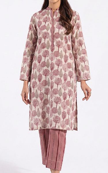 Gul Ahmed Off White/Oriental Pink Lawn Suit (2 pcs) | Pakistani Lawn Dress in USA- Image 1