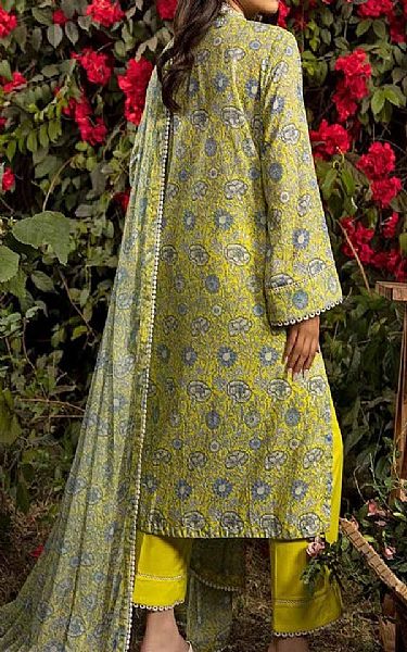 Gul Ahmed Arylide Yellow Lawn Suit | Pakistani Lawn Suits- Image 2
