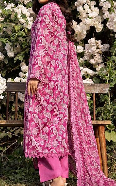 Gul Ahmed Raspberry Pink Lawn Suit | Pakistani Lawn Suits- Image 2