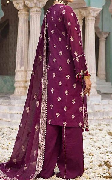 Gul Ahmed Pansy Purple Jacquard Suit | Pakistani Lawn Suits- Image 2