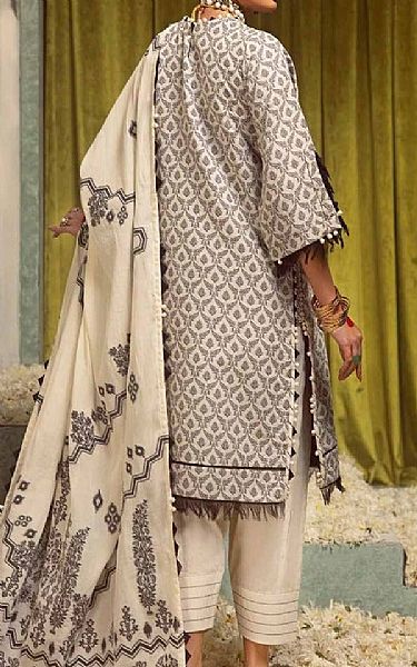 Gul Ahmed Off White/Black Jacquard Suit | Pakistani Lawn Suits- Image 2