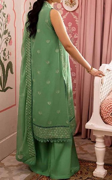Gul Ahmed Green Swiss Voile Suit | Pakistani Lawn Suits- Image 2