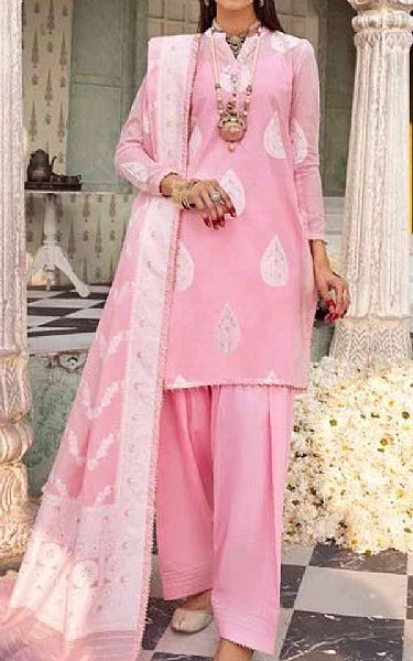 Gul Ahmed Pink Jacquard Suit | Pakistani Lawn Suits- Image 1