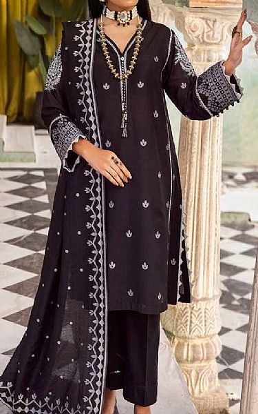 Gul Ahmed Black Jacquard Suit | Pakistani Lawn Dress in USA- Image 1