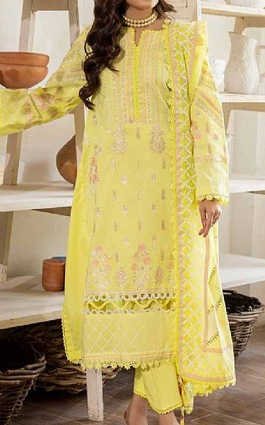 Gul Ahmed Yellow Lawn Suit | Pakistani Lawn Suits- Image 1