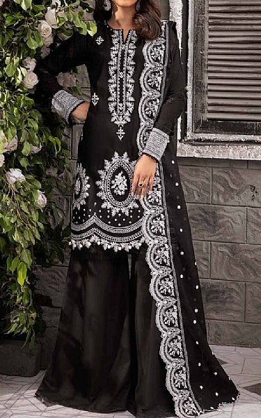 Gul Ahmed Black Lawn Suit | Pakistani Lawn Suits- Image 1